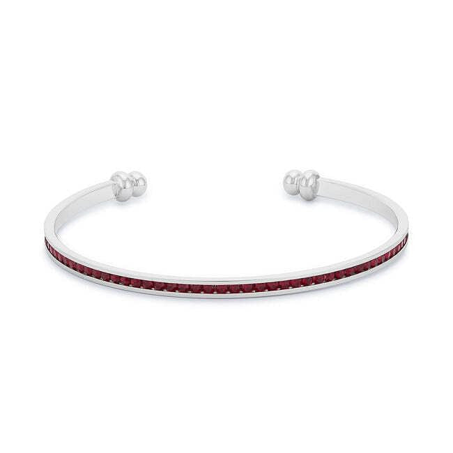 Channel-Set Garnet Cubic Zirconia Cuff-2