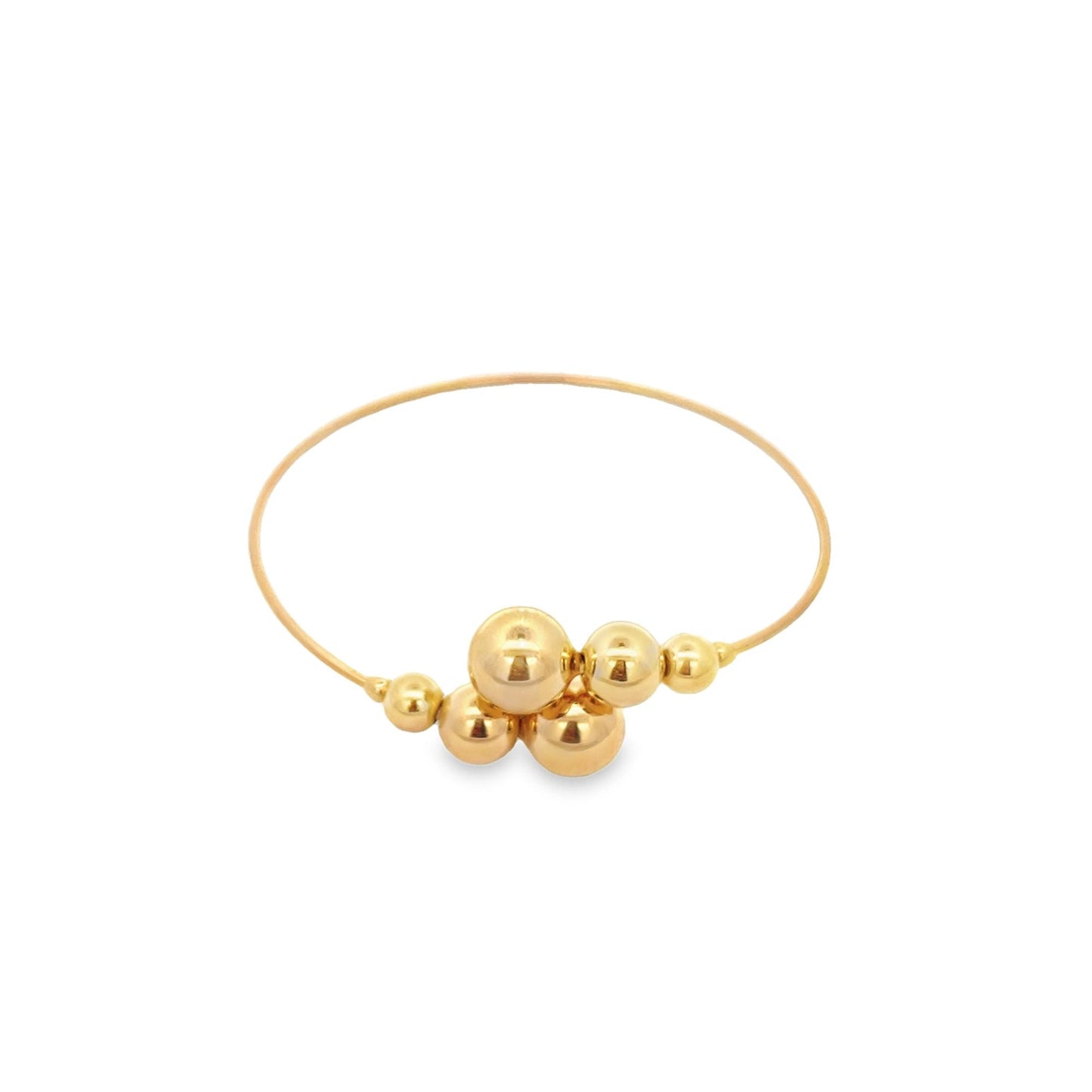 Wrist Cuff Bangle With Gold/Pearls Ball Beads (B2)-0
