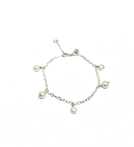 White Pearl Bracelet-0